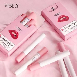 VIBELY Smoke Pipe - 4Pcs Cigarette Shape Lipstick Matte Waterproof Long-lasting